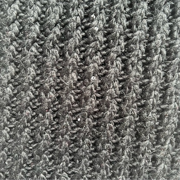 GUESS BLACK KNIT INFINITY SCARF WITH SEQUIN EMBELLISHMENTS - Picture 4 of 5